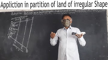 Application in partition of land of irregular shape  part-2 in Engilsh