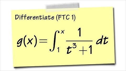 Differentiating an integral using FTC 1, an easy example