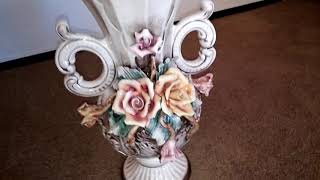 Capodimonte rare vintage antique collector porcelain urn vase just beautiful Italy 02