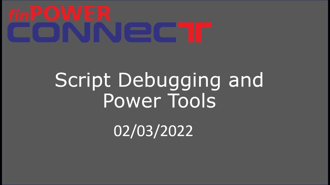 4. Script Debugging and Power Tools - YouTube
