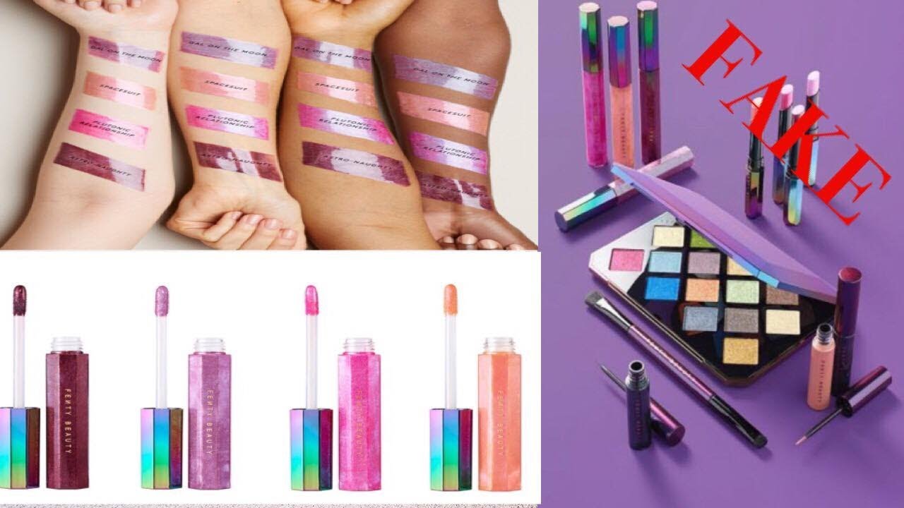 Testing FAKE Fenty Beauty Galaxy Cosmic Lip Gloss YouTube