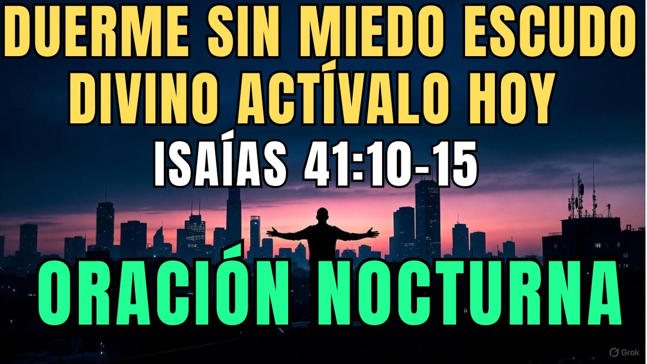 ESCUDO de la DIESTRA: ORACIÓN para DORMIR sin MIEDO ni ANSIEDAD esta NOCHE |  Isaías 41:10