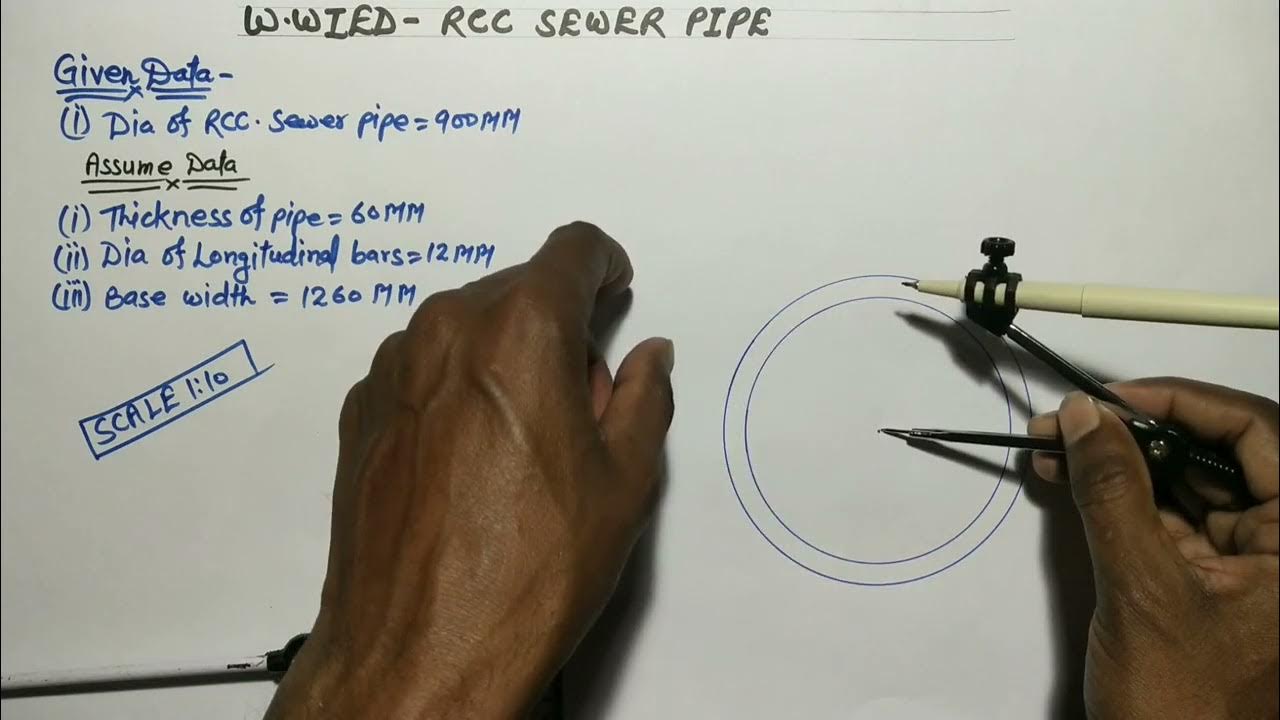 RCC sewer pipe drawing Waste water and irrigation engineering drawing