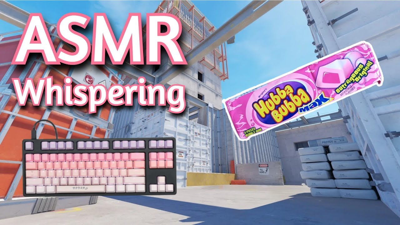ASMR Gaming | CS2 PREMIER VERTIGO GUM CHEWING | Whispering + keyboard/Mouse Sounds 💤