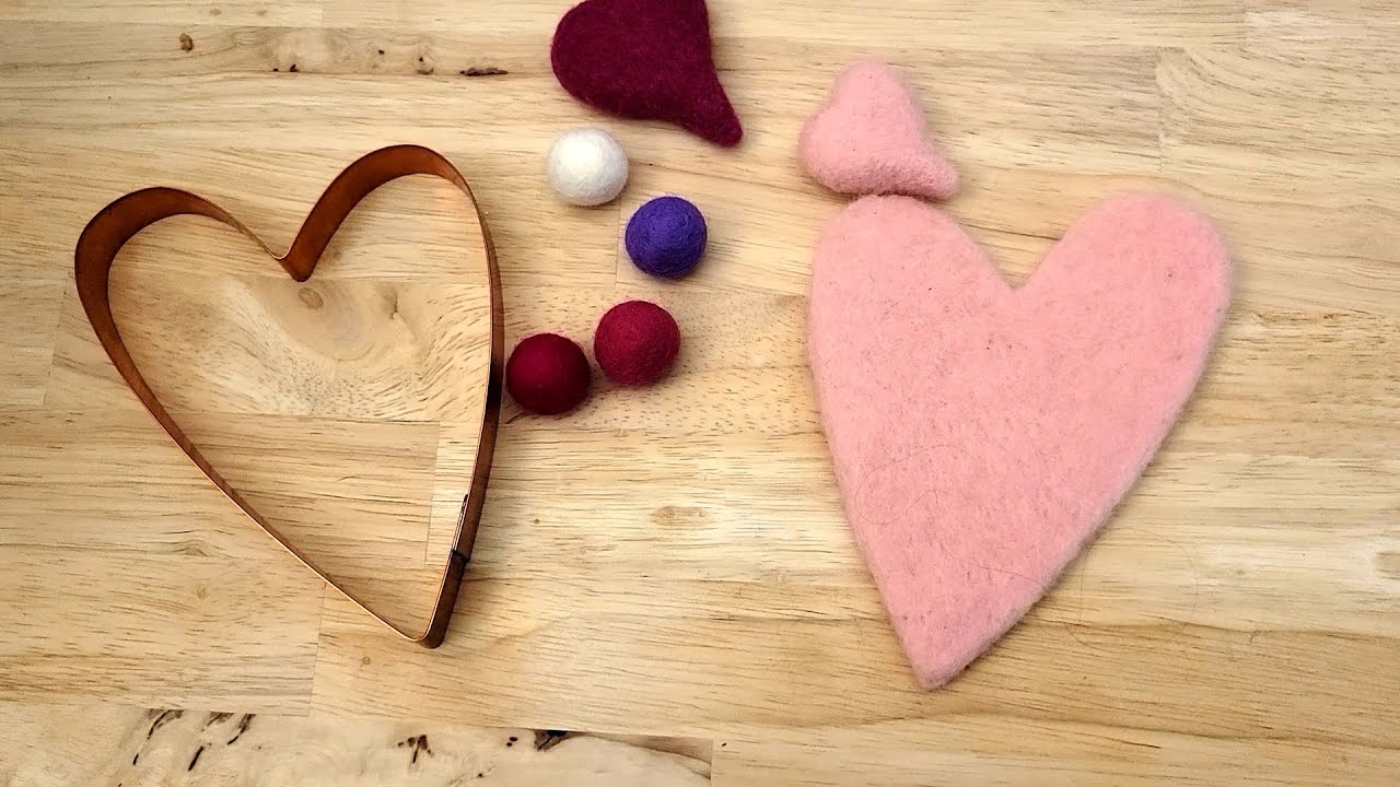 Needle Felting Cookie Cutter Hearts EASY DIY Valentine Gifts They