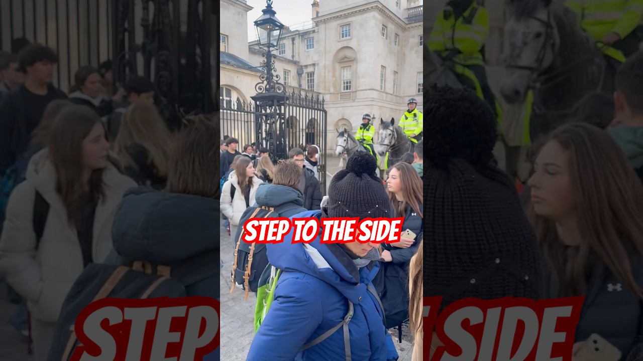 Step to the side, make way for the mounted police 