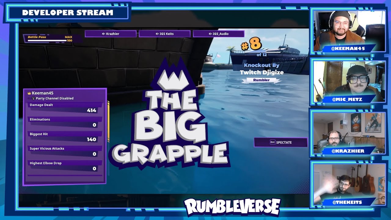 Rumbleverse Developer Stream w/ the Iron Galaxy Dev Team Galactic