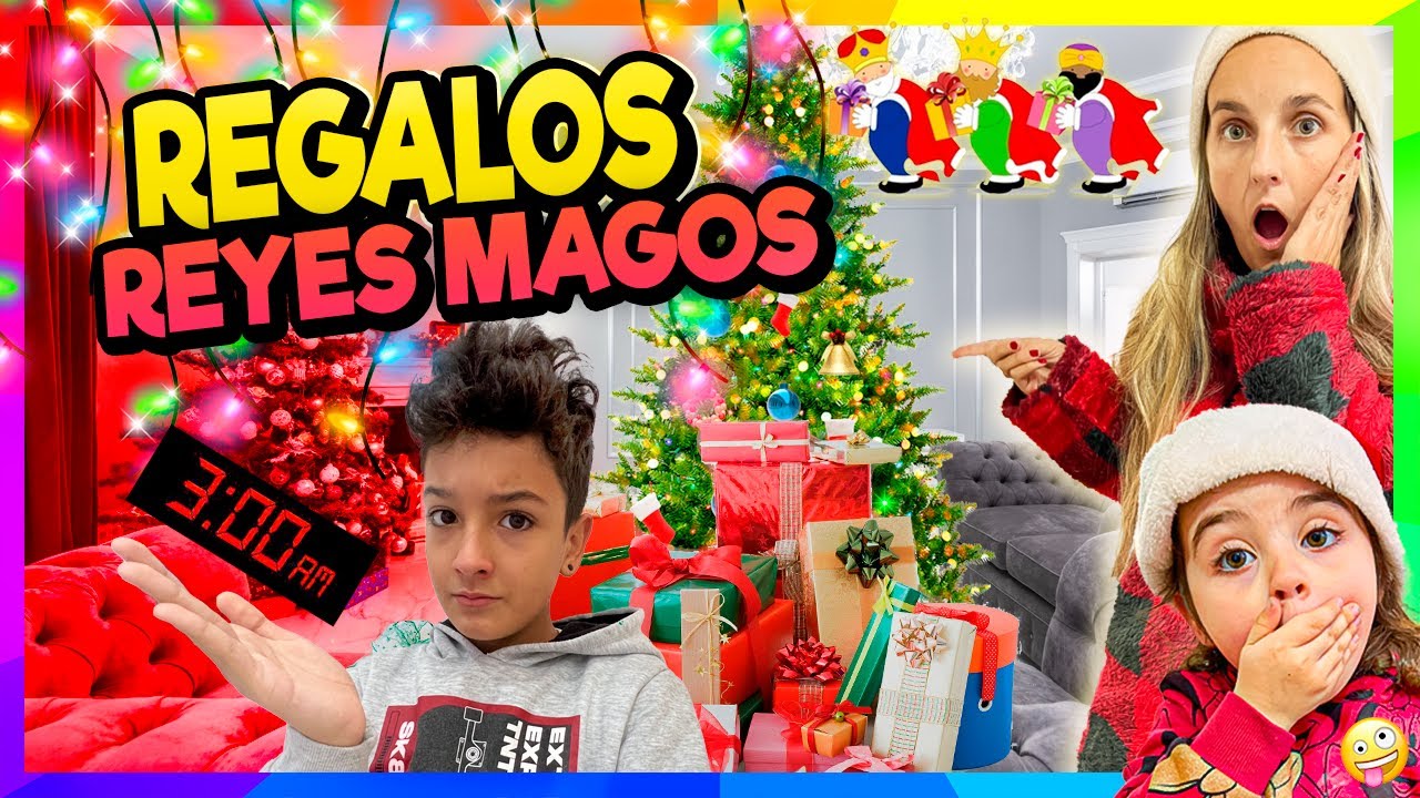 ABRIENDO REGALOS DE LOS REYES MAGOS 2022 😱🎁 NENO se DESPIERTA a LAS 3:00 AM  y GRABA TODO 😱