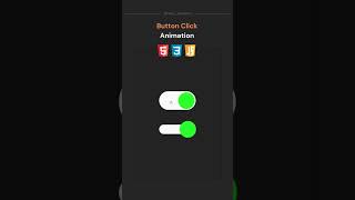 Button ON - OFF click animation using HTML, CSS and JS.