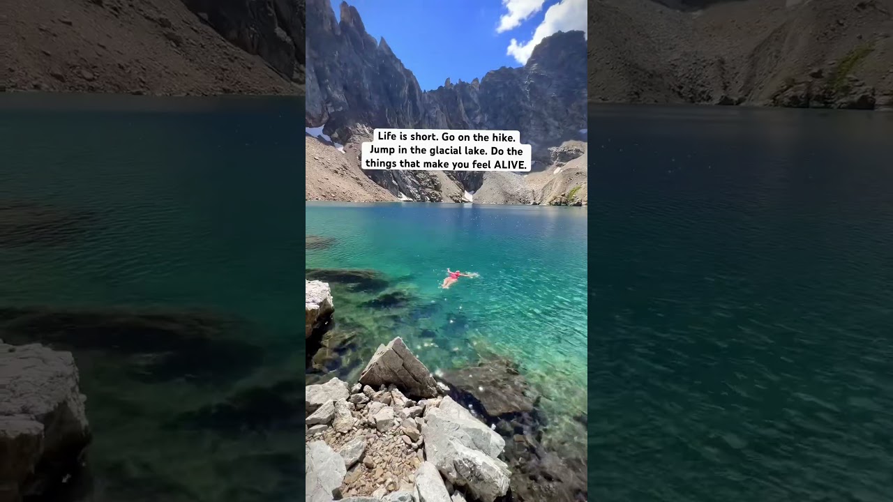 Cold plunge in a glacial lake! 🥶 