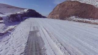 Cycling Kyrgyzstan with a 130km/ph wind in mid winter