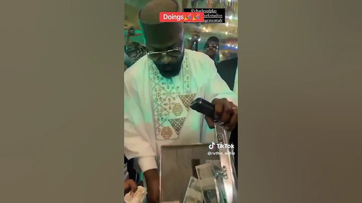 Money spread at davido and chioma wedding