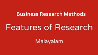 Features Of Research Malayalam