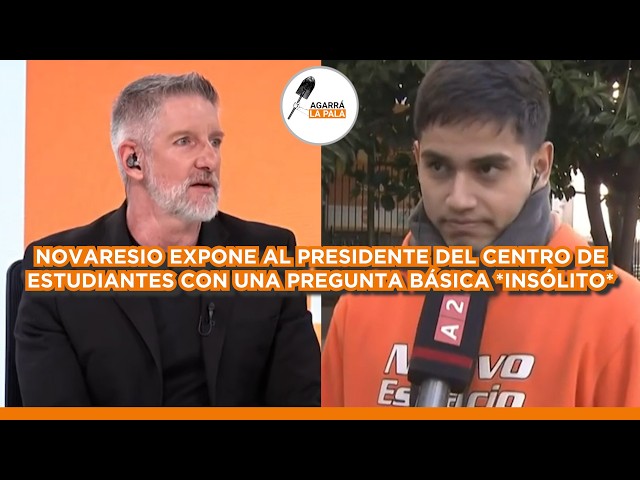 NOVARESIO EXPONE AL PRESIDENTE DEL CENTRO DE ESTUDIANTES: VAN A LA UNIVERSIDAD A HACER POLÍTICA