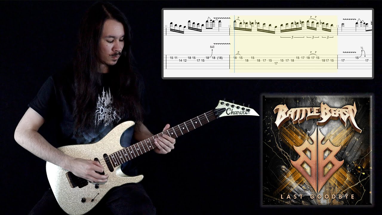 Battle Beast - Last Goodbye (Guitar Solo Cover + TAB)