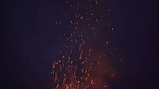 Embers Floating In The Air From Burning Woods 4K || Free Downloads