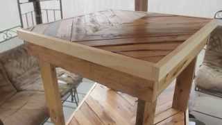 Beautiful tables made from free pallets!
