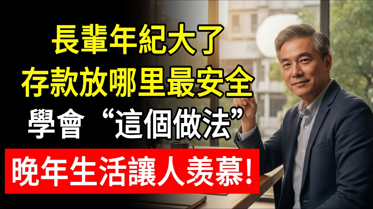 長輩年紀大了，存款放哪里最安全？學會“這個做法”，晚年生活讓人羡慕！