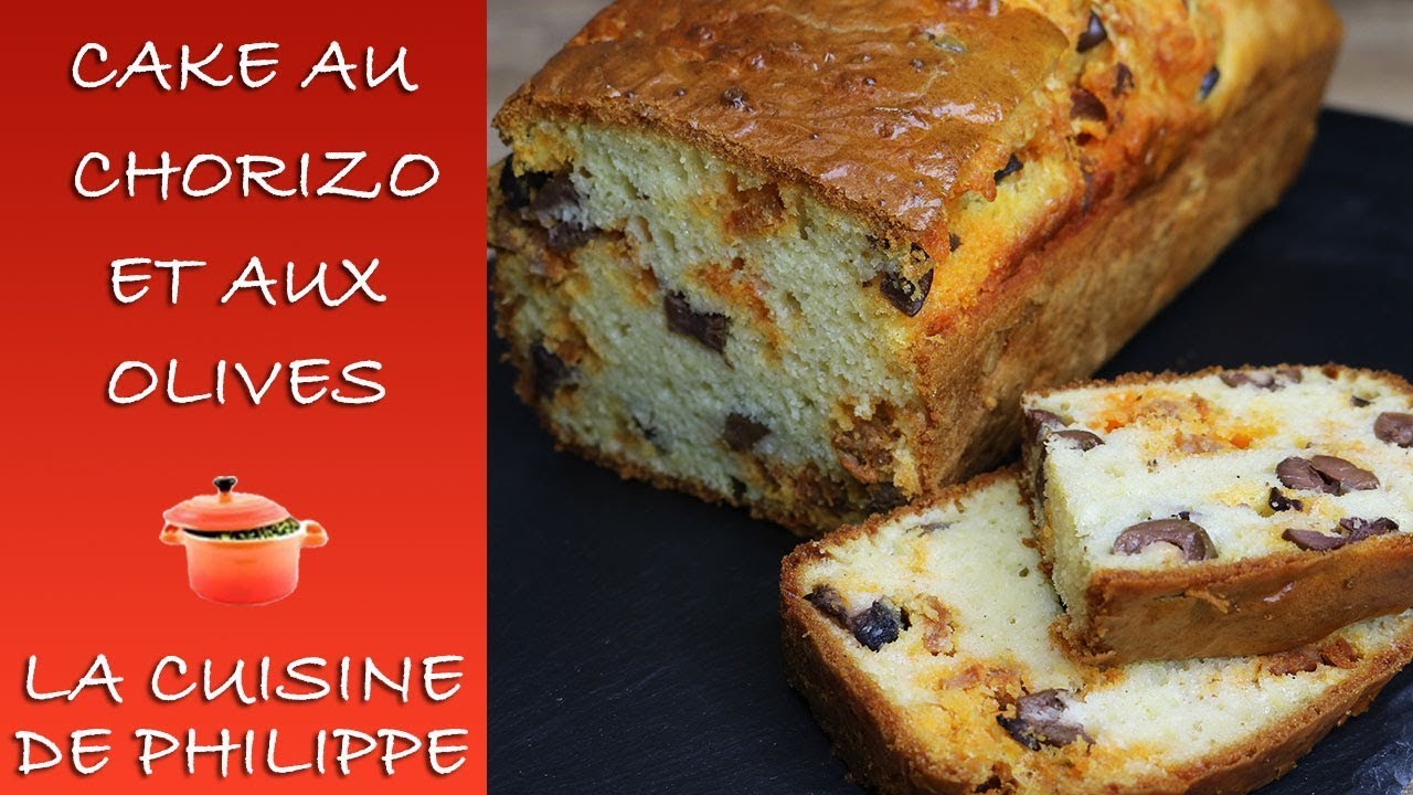 Cake au chorizo et aux olives