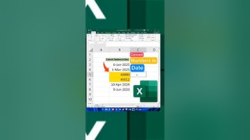 How to convert Numbers to Date in Excel | Numbers to Date. #exceltips