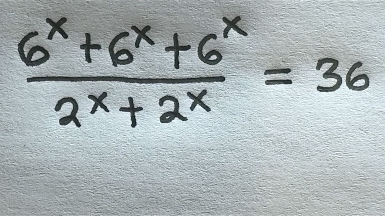 Solve for x in this nice exponential equation | Math Olympiad Mathematics