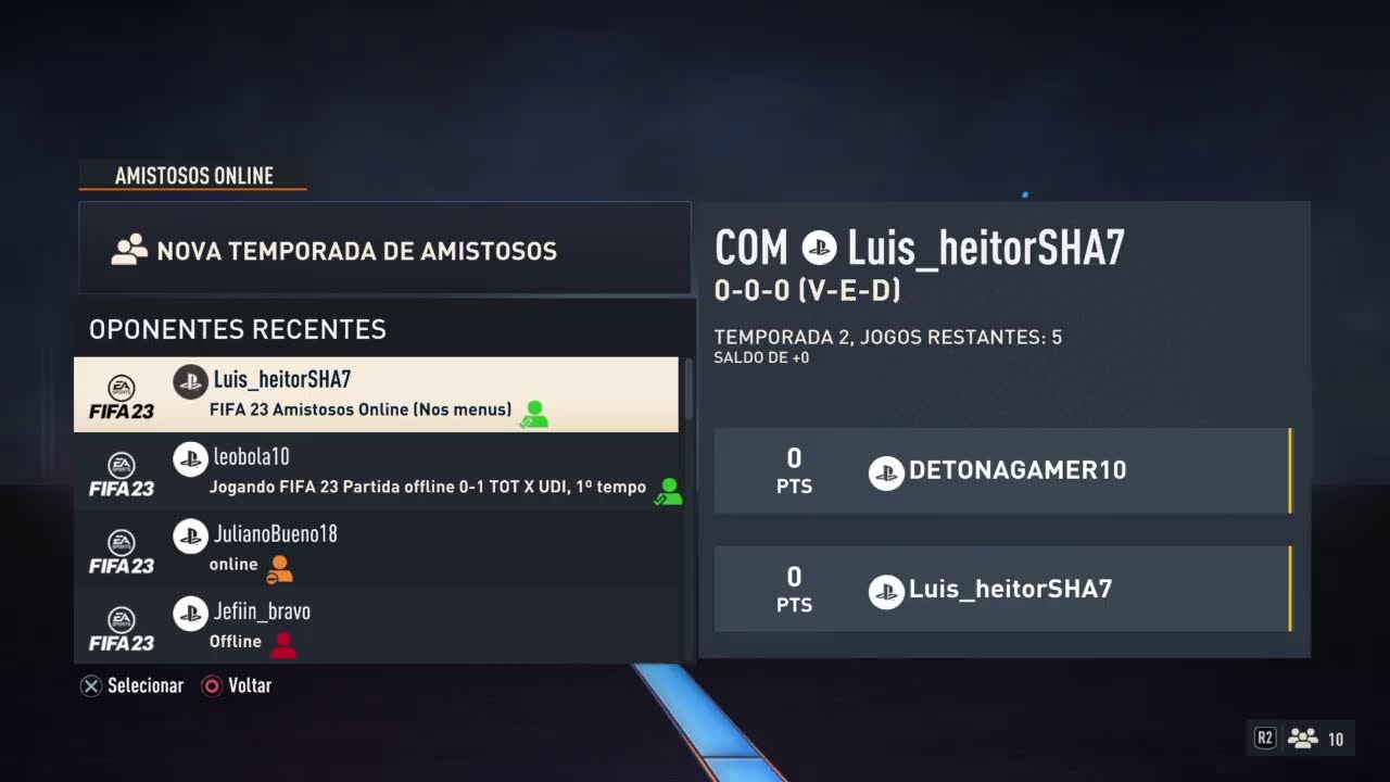 Fifa 23 Luiz Henrique x Detona YouTube