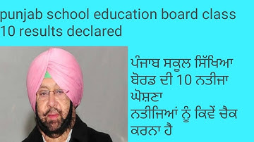 Punjab school education board class 10 result 2019 declared merit list realise