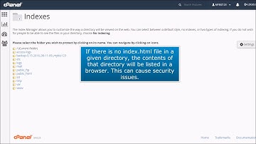 How to use the Index Manager in cPanel