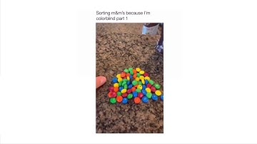Colorblind Person Tries to Sort M&M’s (Deuteranopia)