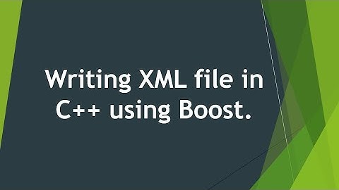 Writing XML file in C++ using Boost Library