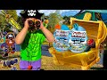 Pirate Pretend Play Scavenger hunt in the playground | Unboxing Zuru SMASHERS ICE AGE Mini Surprises