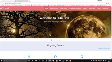 Web Portal for HOC Cell using Materialize CSS