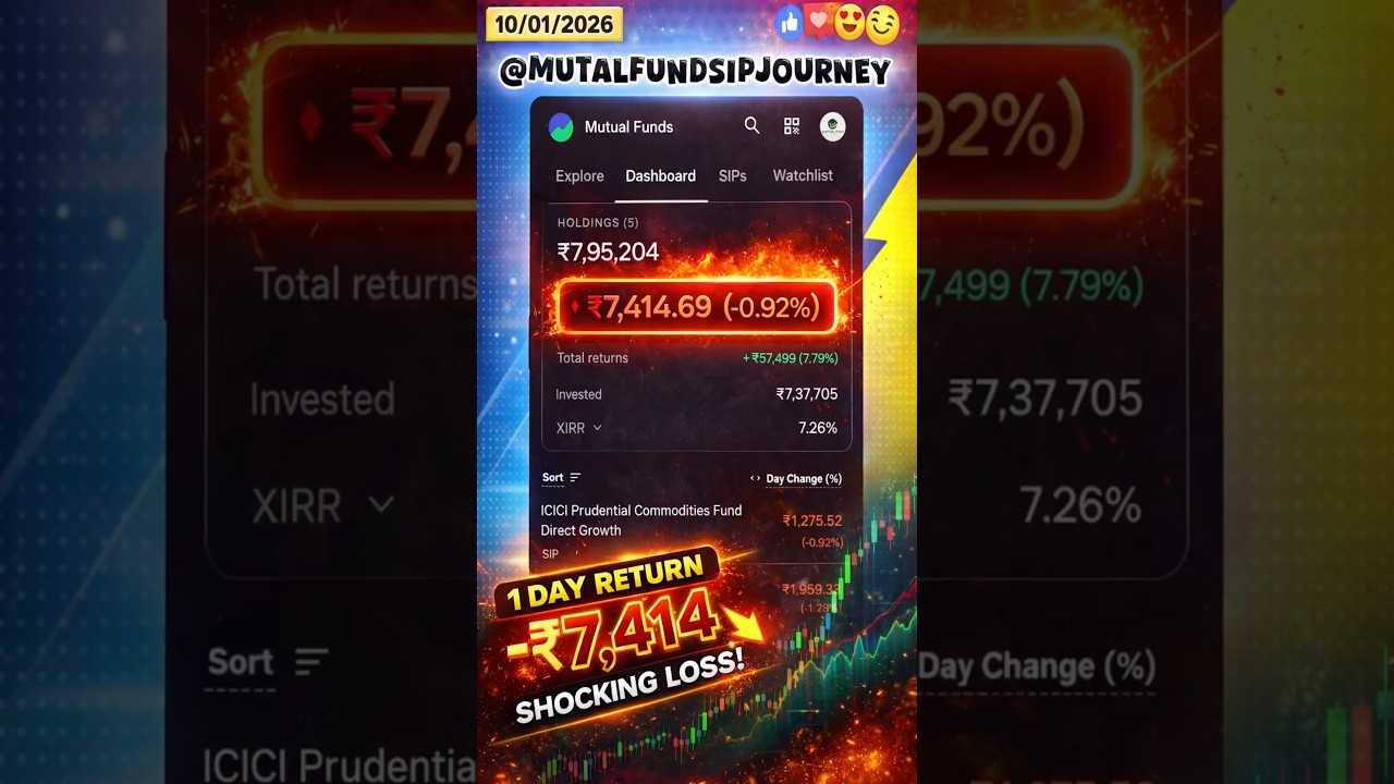 -7,414 loss in mutual funds sip🥵day 827🚨 #sip #sipinindia #investment #trading #viral 🤑