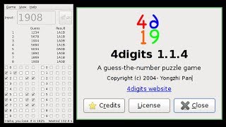 4digits, Bulls and Cows aka Guess the Number game screenshot 1