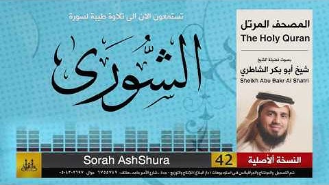 ( 42 ) سورة  الشورى | شيخ ابو بكر الشاطري | Sheikh Al Shatri