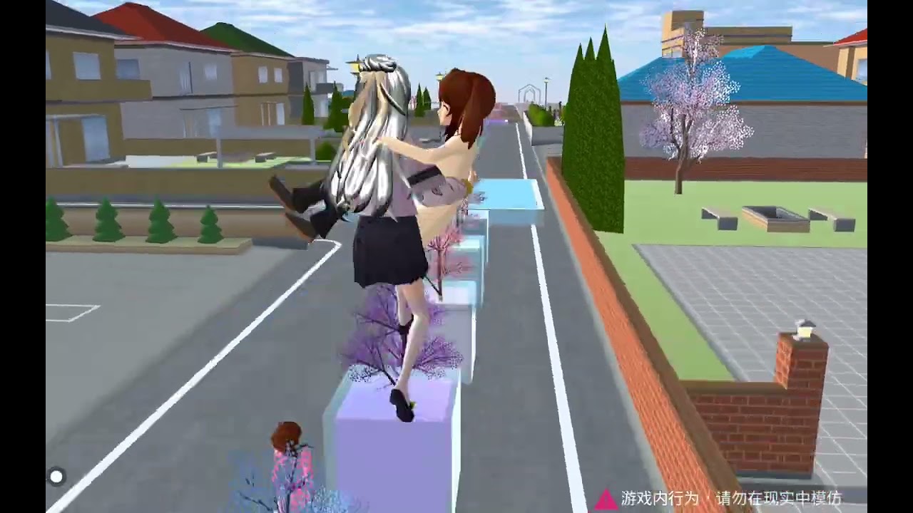 跑酷😀 （🆔️不見了……）#櫻花校園模擬器 #sakuraschoolsimulator 