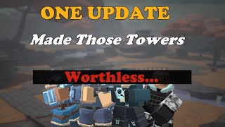 How ONE UPDATE Made ALL Freezing Towers NEAR USELESS || Tower Defense Simulator