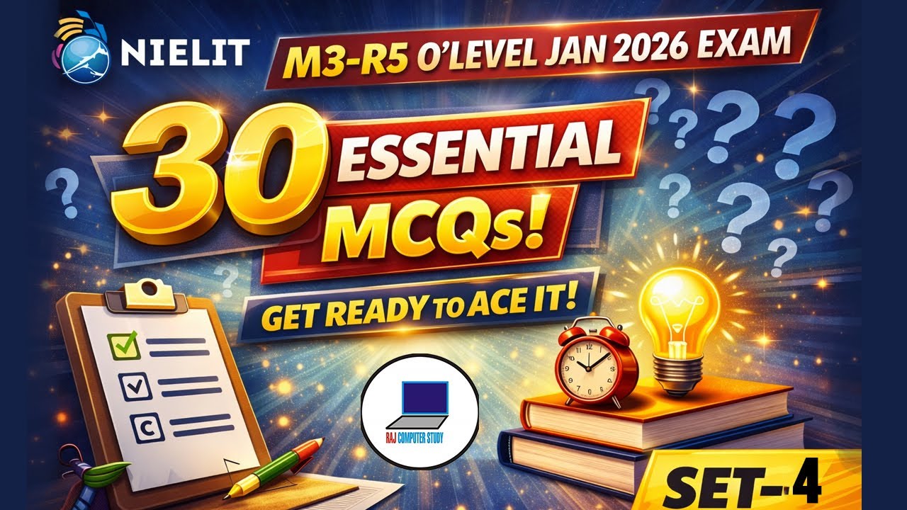 O Level M3-R5 Set 4 | Python Programming | 30 Tough MCQs Live | Jan 2026 Exam