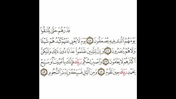 سورة الطور 7 القسم السابع تكرار كيفي من .. فذرهم حتى يلاقوا يومهم .. إلى .. فسبحه وإدبار النجوم