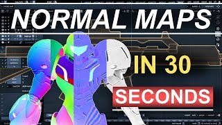 Blender 2.8 : Make Normal Maps In 30 Seconds!!! (Gimp - Tutorial)