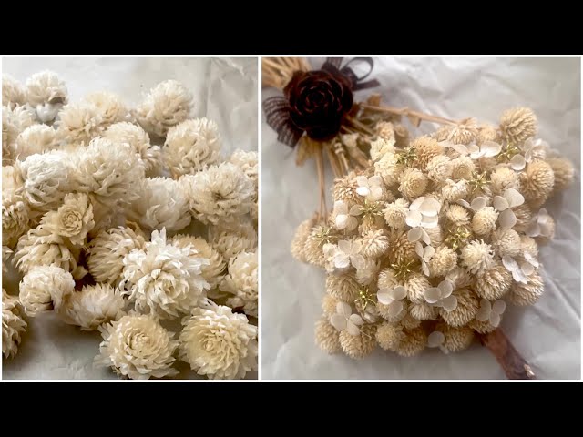 ミモザ】ドライフラワーのミモザで作るリース - YouTube