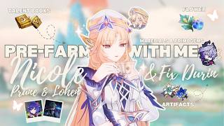 Prefarm Nicole Prune And Lohen With Me  Fix Durin materials U0026 Primogems Cozy Genshin Impact