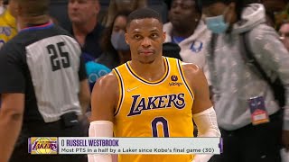 RUSS ISN'T HUMAN! Los Angeles Lakers vs Charlotte Hornets Final Minutes! 2021-22 NBA Season
