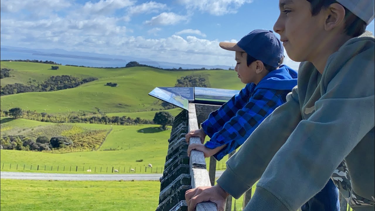 Walking towards the lookout point at Shakespeare regional park