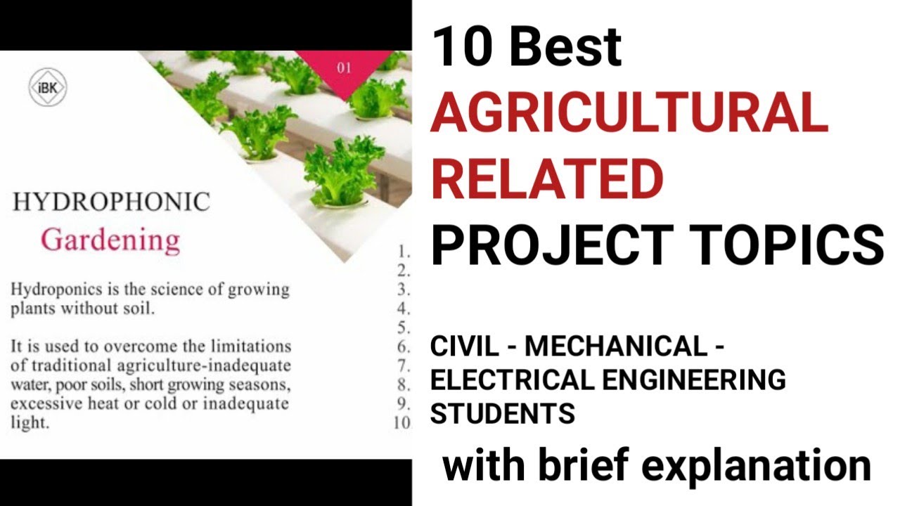 agricultural engineering research topics for students