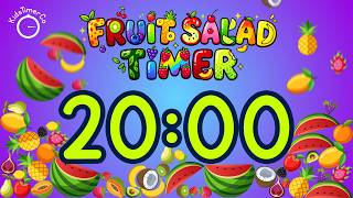 20 Minute Fruit Salad Visual Timer for Kids Classroom 🍉🍍