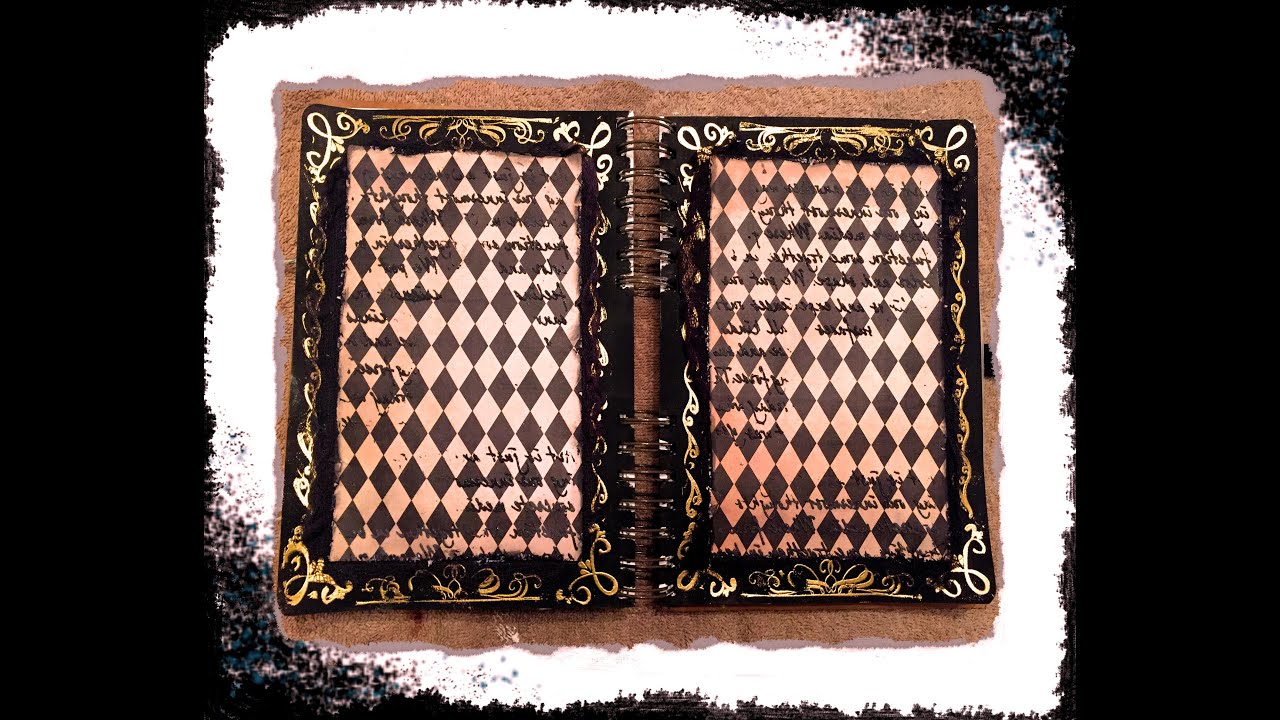 Art Journal Background tutorial with gold border