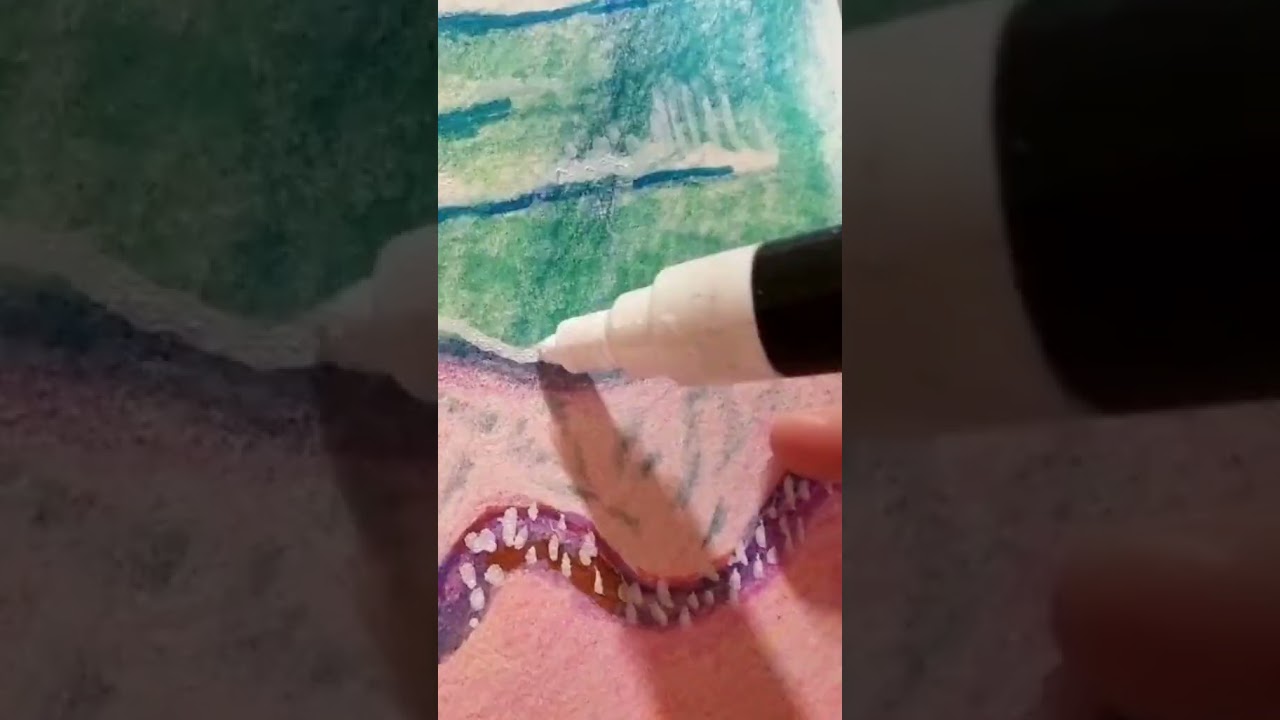 An easy ocean sketch book idea