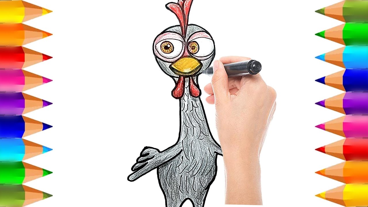 Dibuja y Colorea a la Gallina Turuleca de la Granja de Zenón | Dibujos para niños