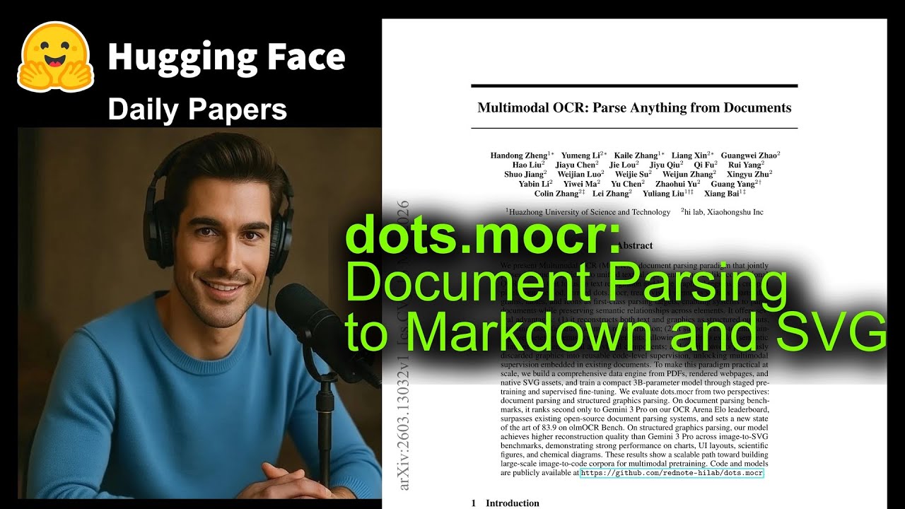 dots.mocr: Document Parsing to Markdown and SVG - YouTube